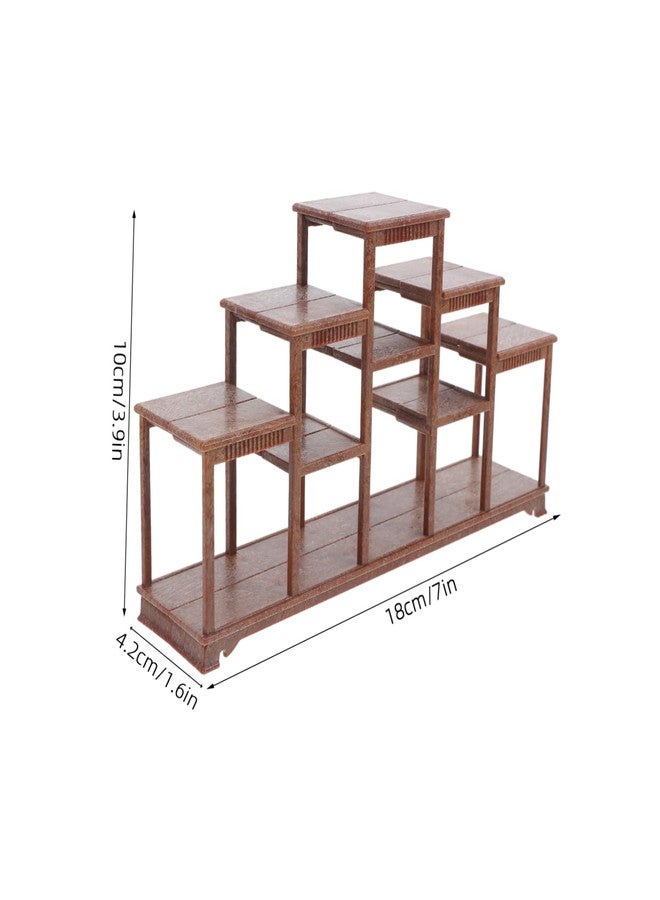 Yardwe Miniature Dollhouse Display Shelf 7.09X3.94X1.65 Inches Dollhouse Furniture for Mini Accessories and Creative Play - Image 2
